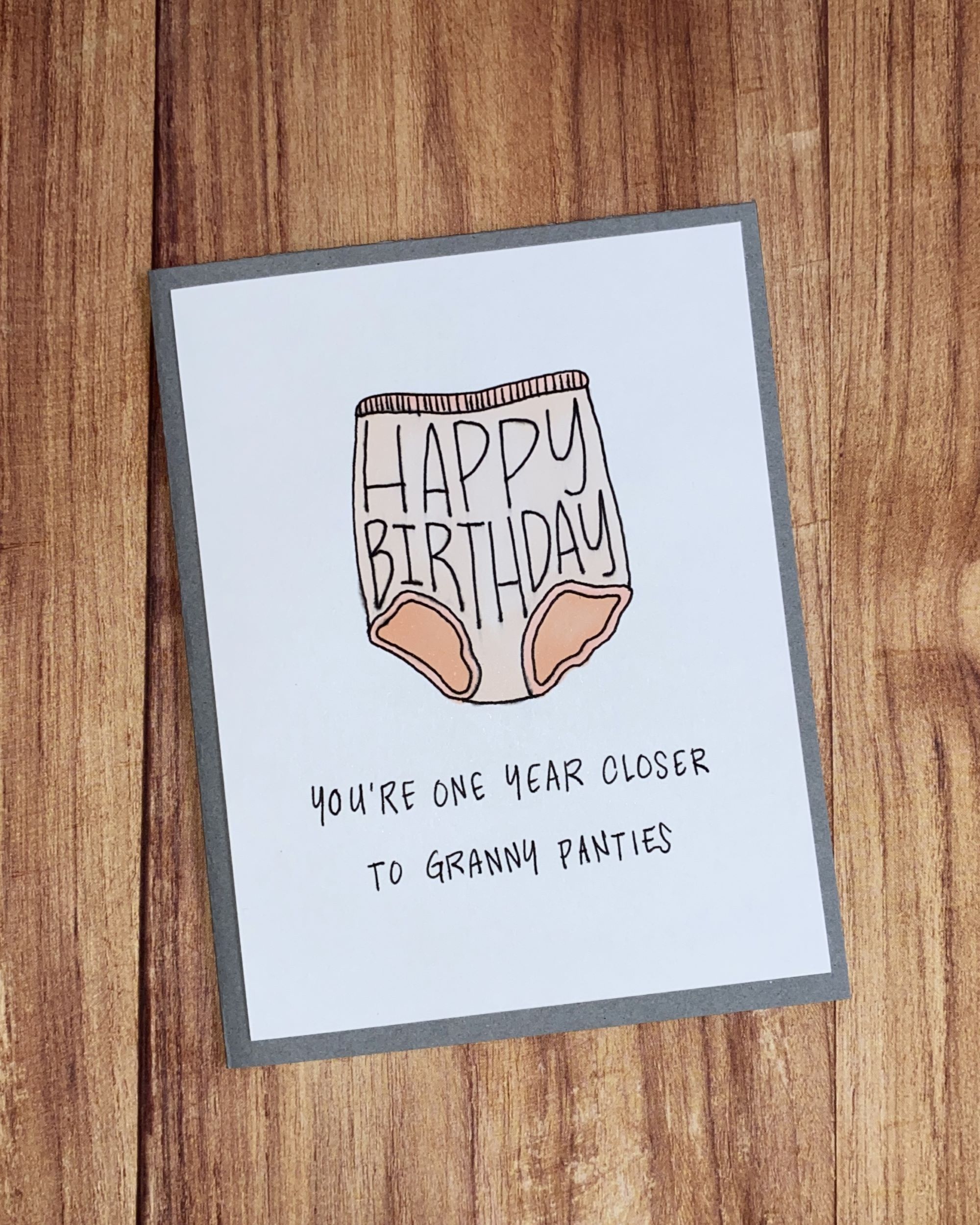 Granny Panties Birthday Card – Media Studio 1